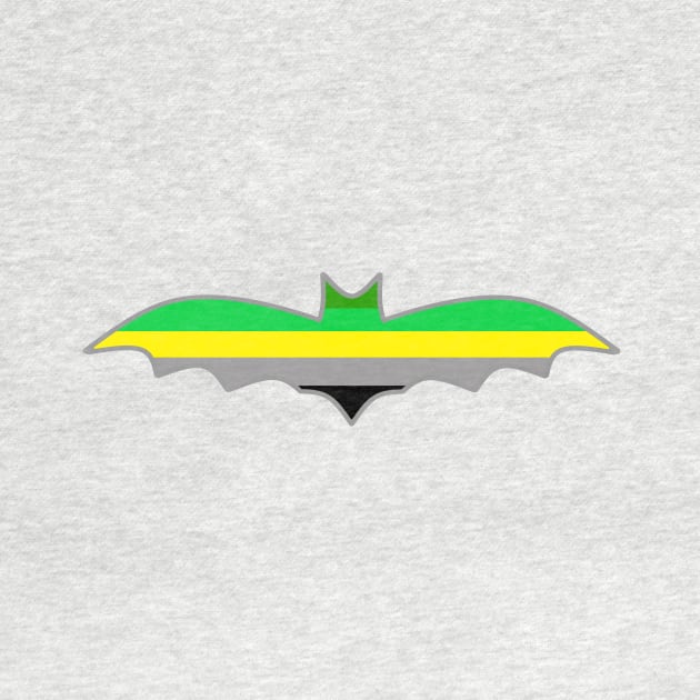 Aromantic Pride Flag: Halloween Bat by DisneyFanatic23